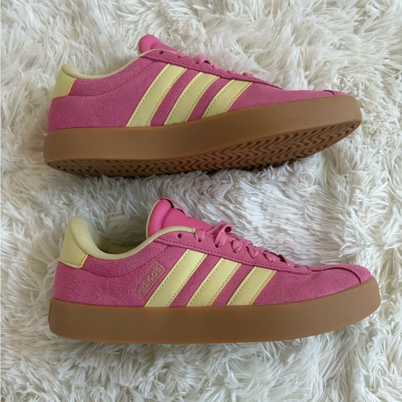 Adidas Vibrant Pink and Soft Yellow Sneakers - Picture 2 of 6